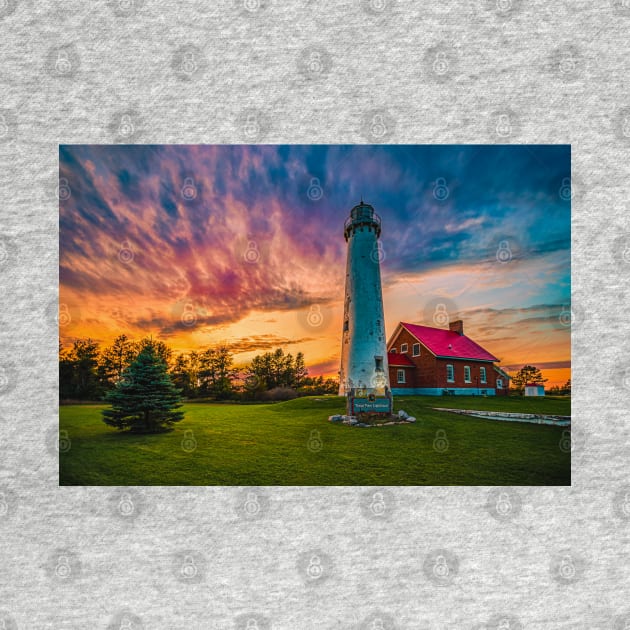 Tawas Point Lighthouse at Sunset by ElevatedCT